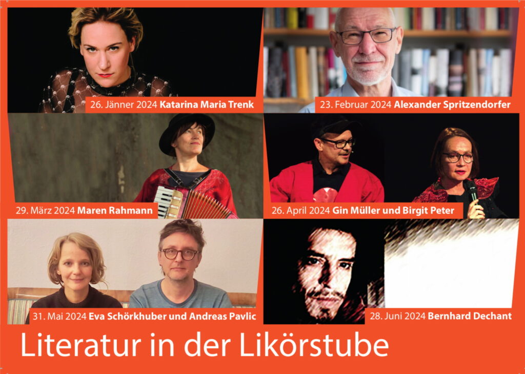 Programm für Literatur in der Likörstube Frühjahr 2024